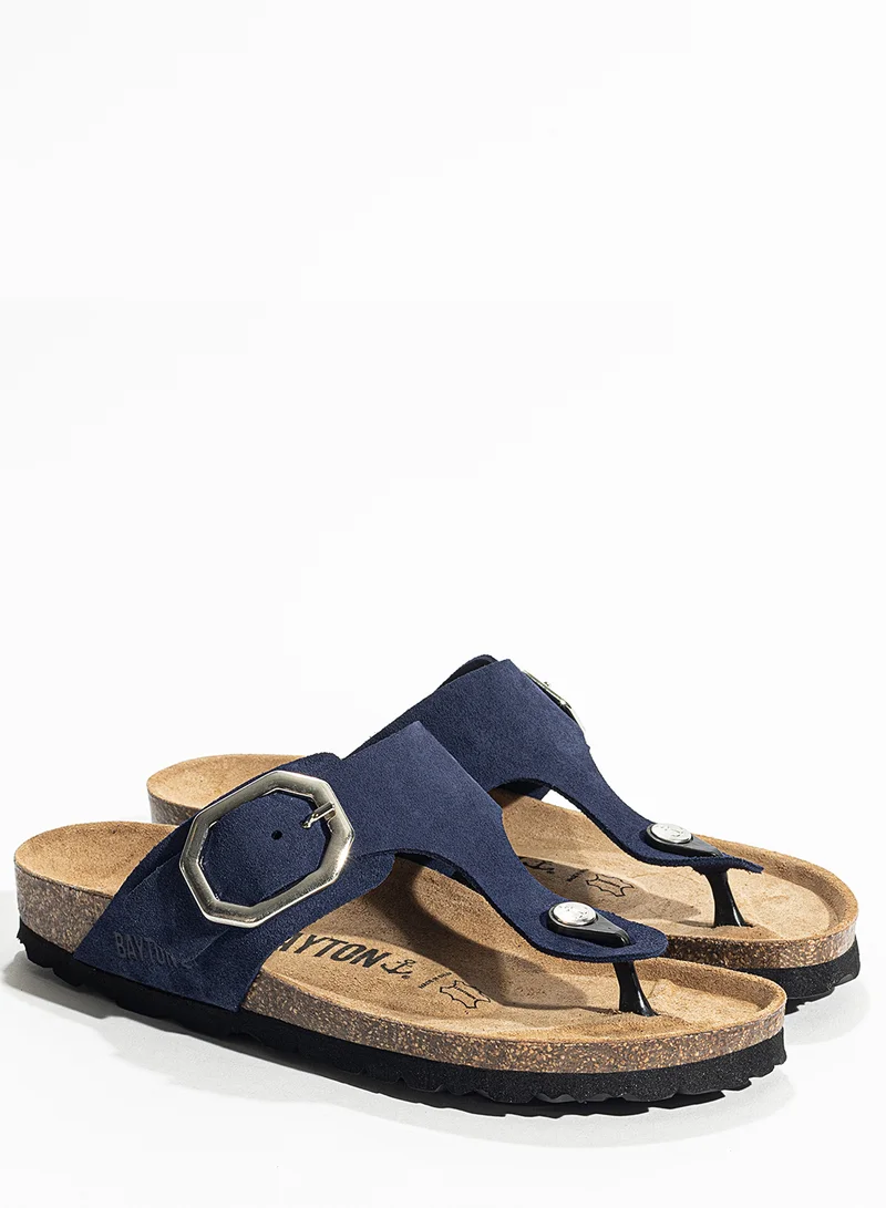 BAYTON Mercure Leather Flat Sandals