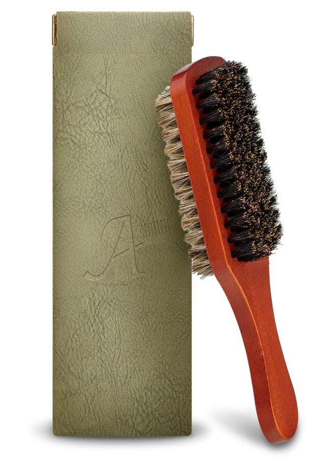 Ancable Premium 2-Sided Boar Bristle Hair Brush for Men & Women - 100% Natural Boar Bristles, Firm & Soft Sides for Thick Coarse Hair, Detangling, Smoothing - Image 1