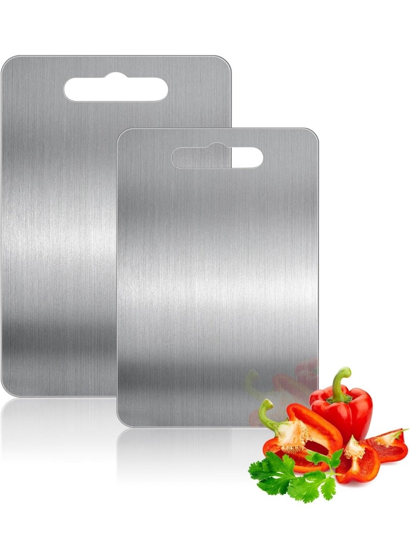 SPITZE Chopping Board Combo 2pcs | Large Multi Size 304 Stainless Steel Cutting Boards for Cutting Vegetables, Meat, Fish, Fruits for Kitchen (Combo 2pc (34x24cm, 30x20cm)) - Image 1
