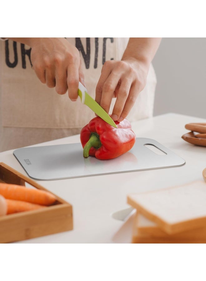 SPITZE Chopping Board Combo 2pcs | Large Multi Size 304 Stainless Steel Cutting Boards for Cutting Vegetables, Meat, Fish, Fruits for Kitchen (Combo 2pc (34x24cm, 30x20cm)) - Image 4
