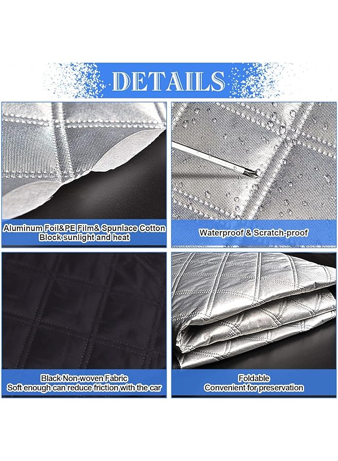 Bingcute Car Windscreen Sun Shade Uv Front Screen Sunshade Cover Protector Keep Car Cool Windshield Dust Cover Frost Snow Ice Cover In All Weather Large Front Windscreen Sun Visor - Image 2