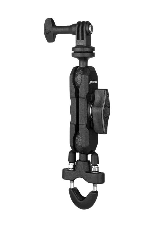 YELLOWFIN Action Camera Handlebar Mount with 360° Dual Ball Head, Aluminum Bicycle/Motorcycle Clamp Mount Compatible with Action Cameras for DJI Osmo Action 6/5 Pro/4/3, Hero 13/12/11/10/9/8/7, Insta360 - Image 1