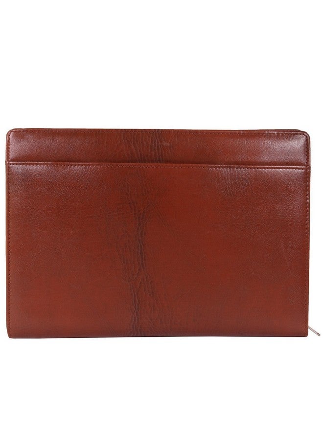 AmazingHind AmazingHind Leatherette Material Professional File Folders for Certificates, Documents Holder with Adjustable Handles and 2 Rings and 30 Leafs. Size: FS | Color:Brown  - Image 4