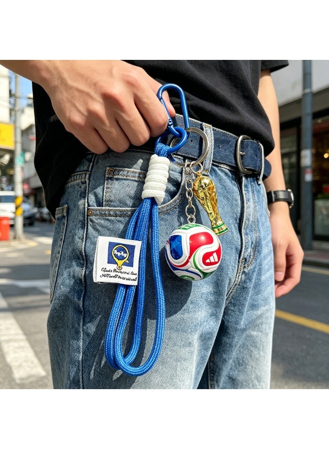 HOMESTAR 2026 World Cup Mini Soccer Keychain Pendant, World Cup Soccer Souvenir, Football Fan Gift for Boys, Football Keyring, Soccer Trophy Key Holder, For Backpack Hanging Decoration, Sports World Cup Boys Soccer Key Chain - Image 5