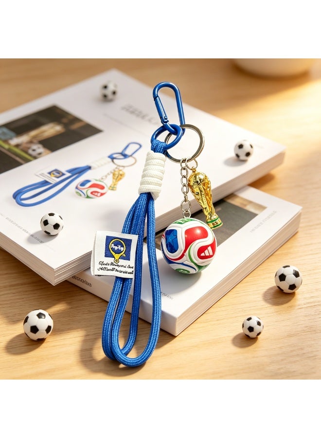 HOMESTAR 2026 World Cup Mini Soccer Keychain Pendant, World Cup Soccer Souvenir, Football Fan Gift for Boys, Football Keyring, Soccer Trophy Key Holder, For Backpack Hanging Decoration, Sports World Cup Boys Soccer Key Chain - Image 4