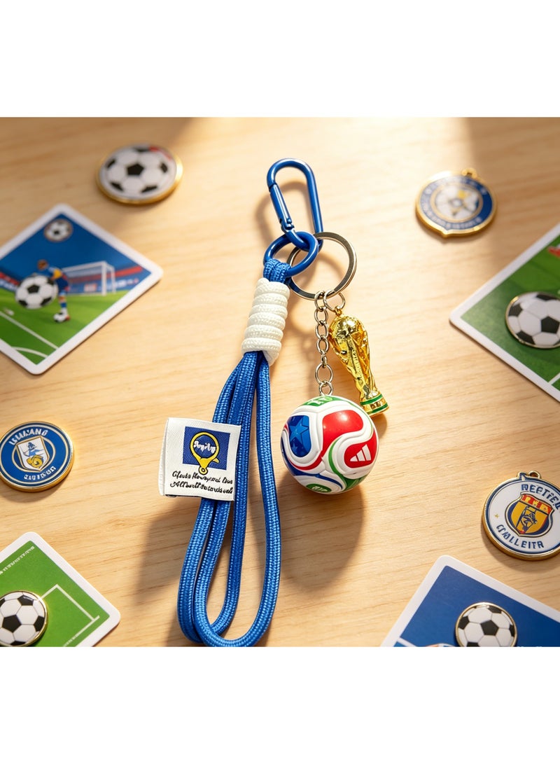 HOMESTAR 2026 World Cup Mini Soccer Keychain Pendant, World Cup Soccer Souvenir, Football Fan Gift for Boys, Football Keyring, Soccer Trophy Key Holder, For Backpack Hanging Decoration, Sports World Cup Boys Soccer Key Chain - Image 2