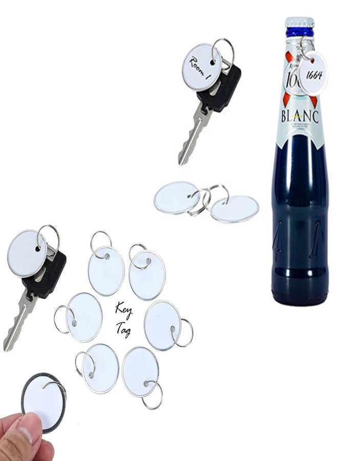 KAKAMINA 180 Pieces Metal Rim Tags Key Tags Round Paper Tags with Metal Rings for Car Keys and Door Keys,White - Image 3