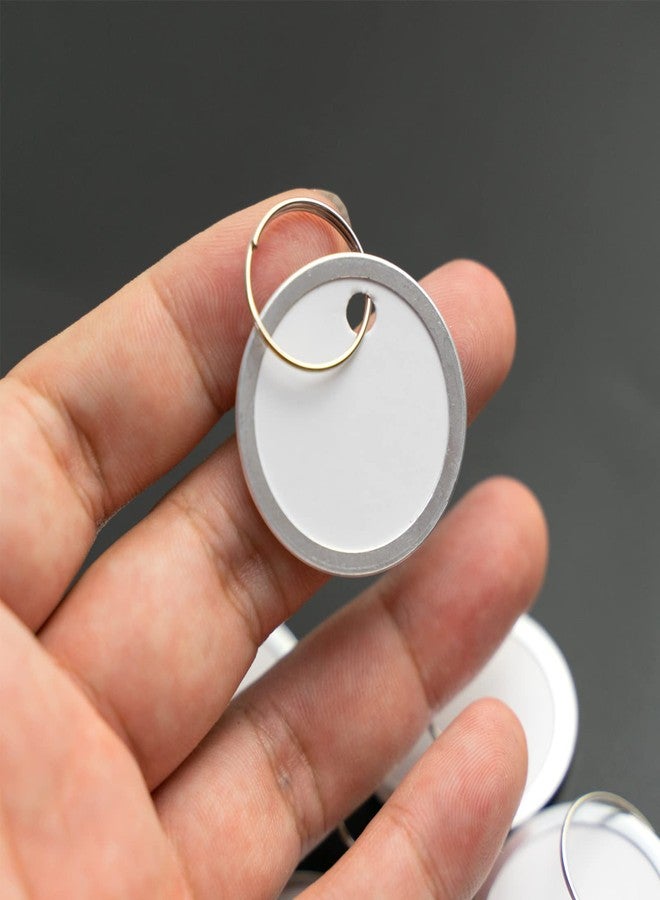 KAKAMINA 180 Pieces Metal Rim Tags Key Tags Round Paper Tags with Metal Rings for Car Keys and Door Keys,White - Image 5