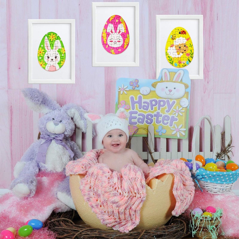 Skylety 20 Pieces Mini Easter Puzzles Easter Egg Fillers Bunny Chicks Hatching Printed Mini Puzzles Classroom Prize Resurrection Party Favors, 5 Styles - Image 5