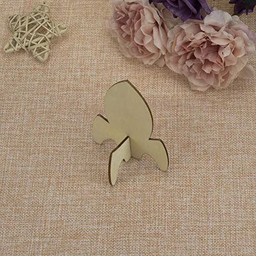 Creaides Outer Space Wood Cutouts Crafts Wooden Stand Up Rocket Shaped Tabletop Ornaments for DIY Projects Wedding Birthday Party Decoration (2.83x3.94 in, 12 Set) - Image 5