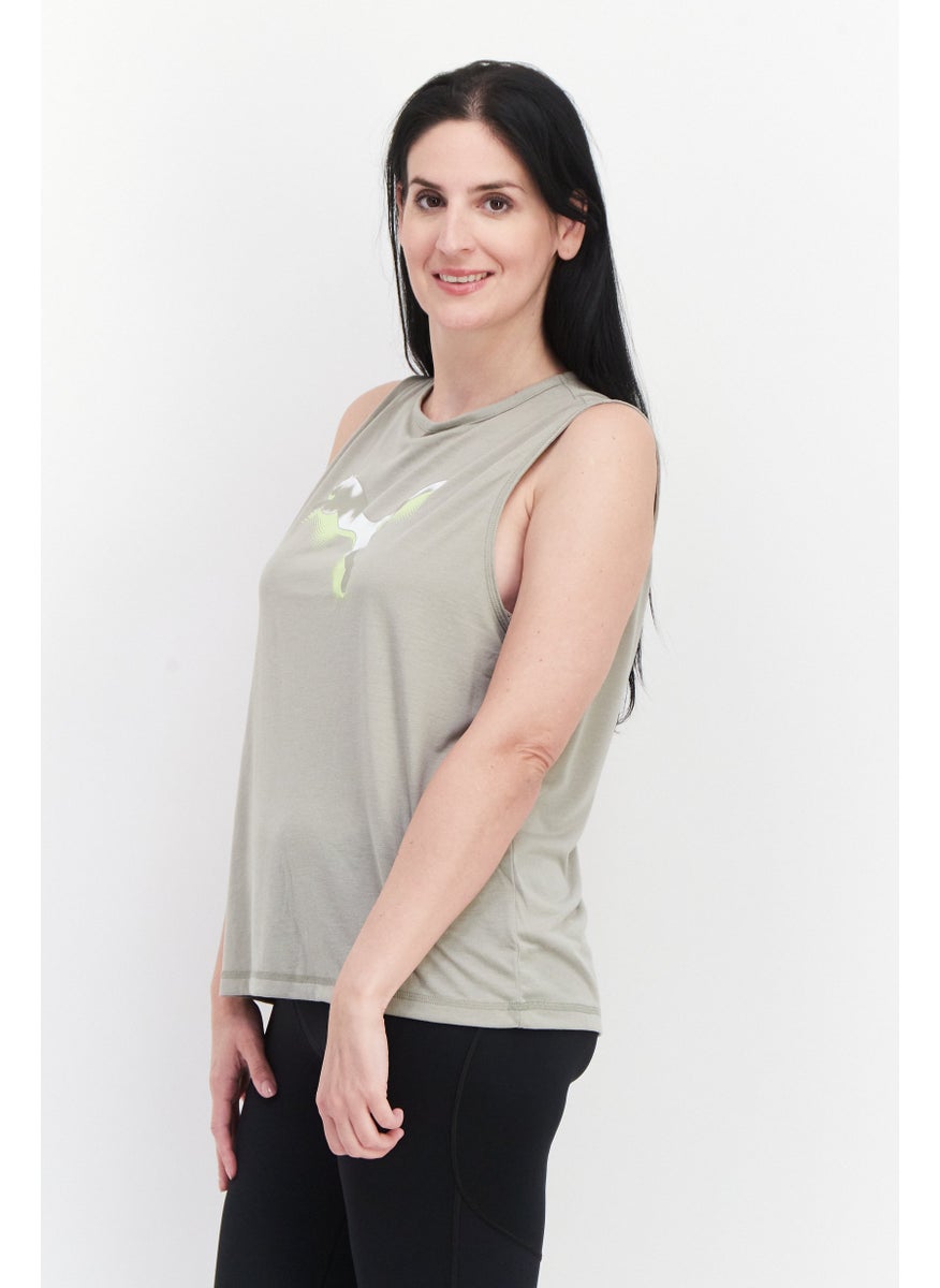 PUMA Women Sportswear Fit Sleeveles Training Top, Grey  - Image 2