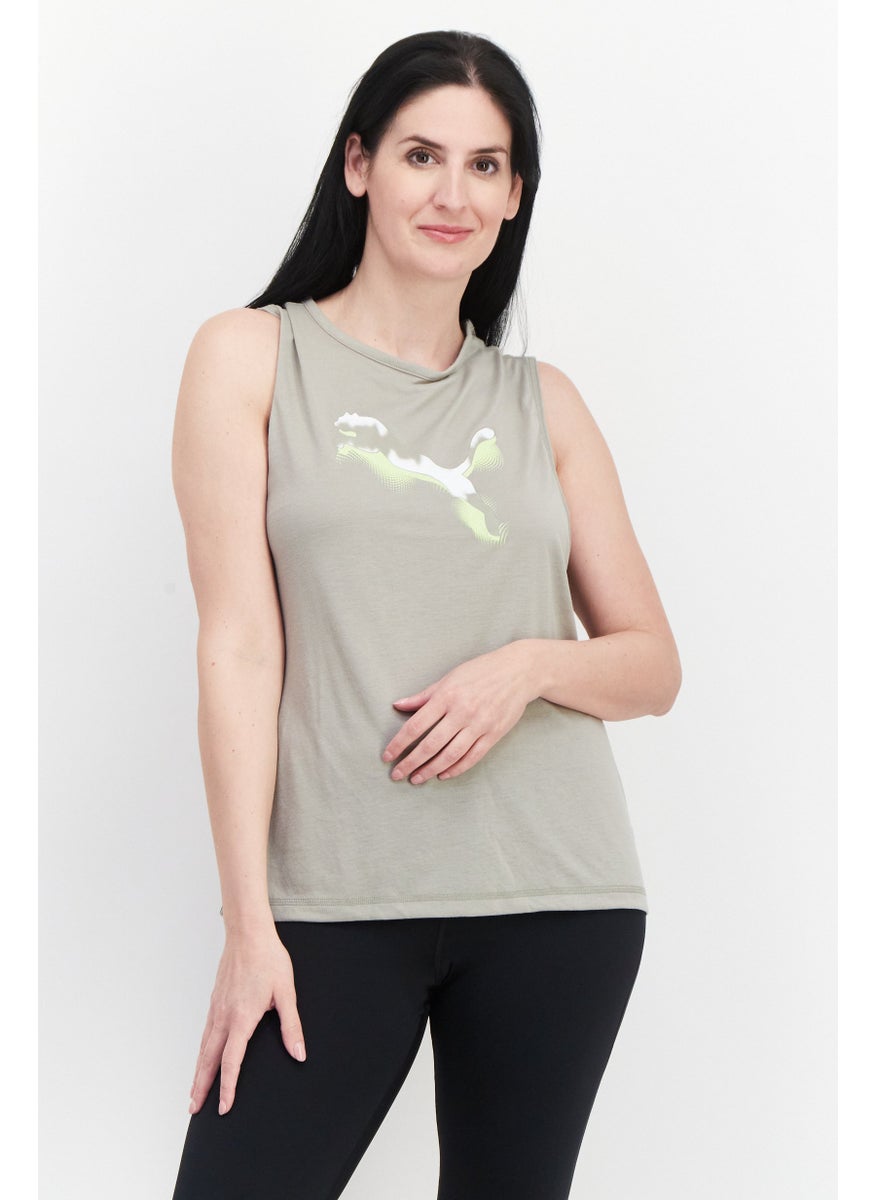 PUMA Women Sportswear Fit Sleeveles Training Top, Grey  - Image 1