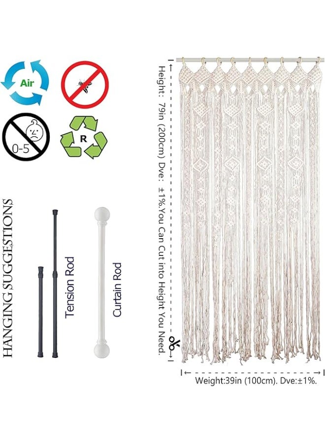 انتيكيانو ستارة مكرمية – ديكور يدوي من القطن – المقاس 200×90 سم - Image 3