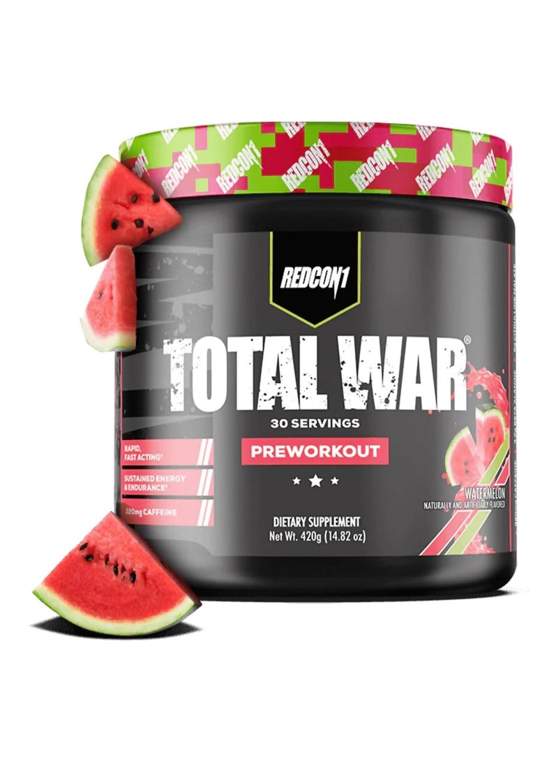 REDCON1 Total War Pre Workout Watermelon 30 Servings 420 gm - Image 1