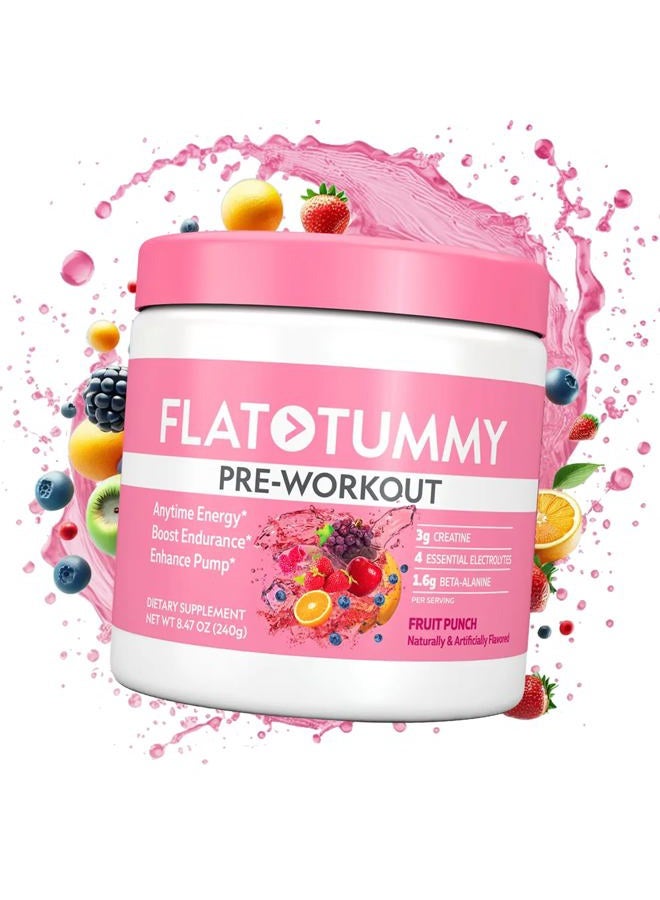 Flat Tummy Pre Workout (Fruit Punch) - Image 1