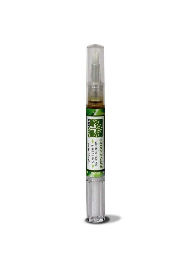 justneem Neem Cuticle Care Pen Sunflower & Coconut Oil Vitamin E Strengthens Nails Hydrates Cuticles Double End Tool 0.07Oz - Image 1