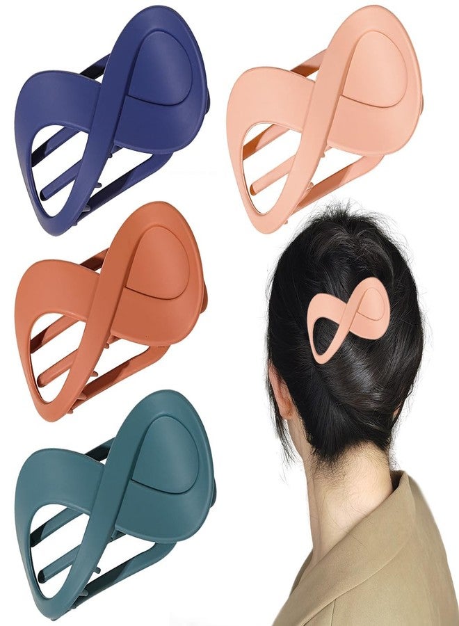 EPARTY مشابك شعر إي بارتي - مشابك شعر كونكورد فرنسية، مشابك شعر أكريليك، مشابك شعر مسطحة للشعر الكثيف، مشابك شعر على شكل موزة لتصفيف الشعر، إكسسوارات شعر للنساء والفتيات (عبوة من قطعتين) - Image 1