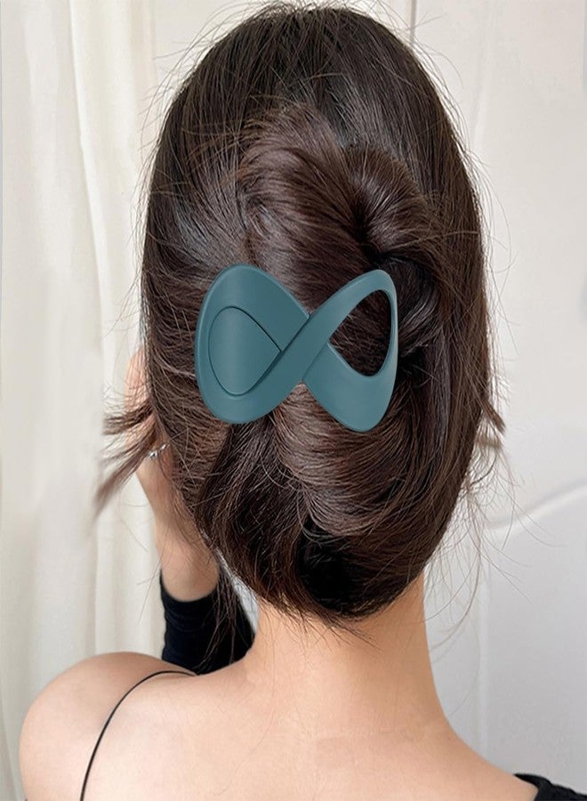 EPARTY مشابك شعر إي بارتي - مشابك شعر كونكورد فرنسية، مشابك شعر أكريليك، مشابك شعر مسطحة للشعر الكثيف، مشابك شعر على شكل موزة لتصفيف الشعر، إكسسوارات شعر للنساء والفتيات (عبوة من قطعتين) - Image 3