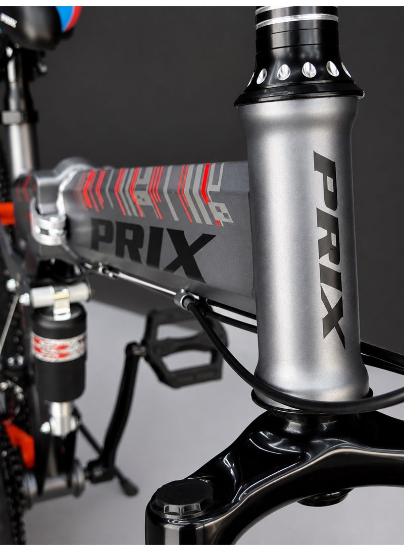 Prix 26-Inch Folding Mountain Bike – 21 Speeds – Front & Rear Suspension – Disc Brakes - Image 3