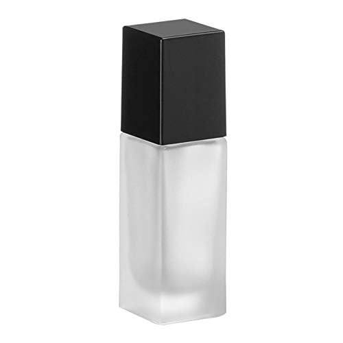 Furnido 2 Pack 30ml/1 Oz Frosted Glass Foundation Bottle,Empty Refillable Square Lotion Bottle With Press Pump for Lotion Liquid Body Cream Cosmetic Travel Foundation Samples Vials-Pipette&Funnel Included - Image 3