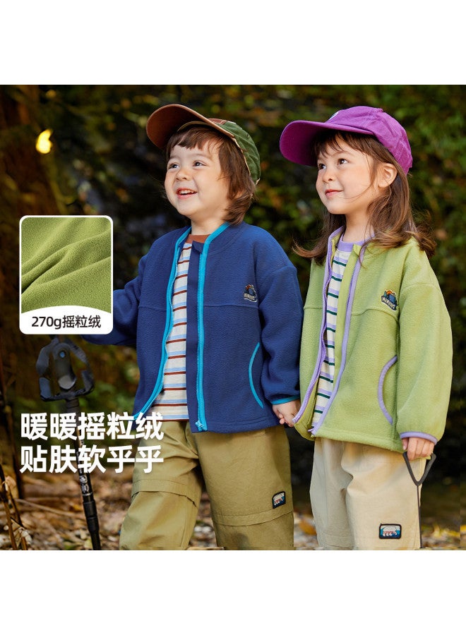 Doodle Home kids' Fleece Jacket - Winter Outdoor Coats For Boys & Girls, Trendy Baby Cardigans & Children's Winter Wear - Image 2