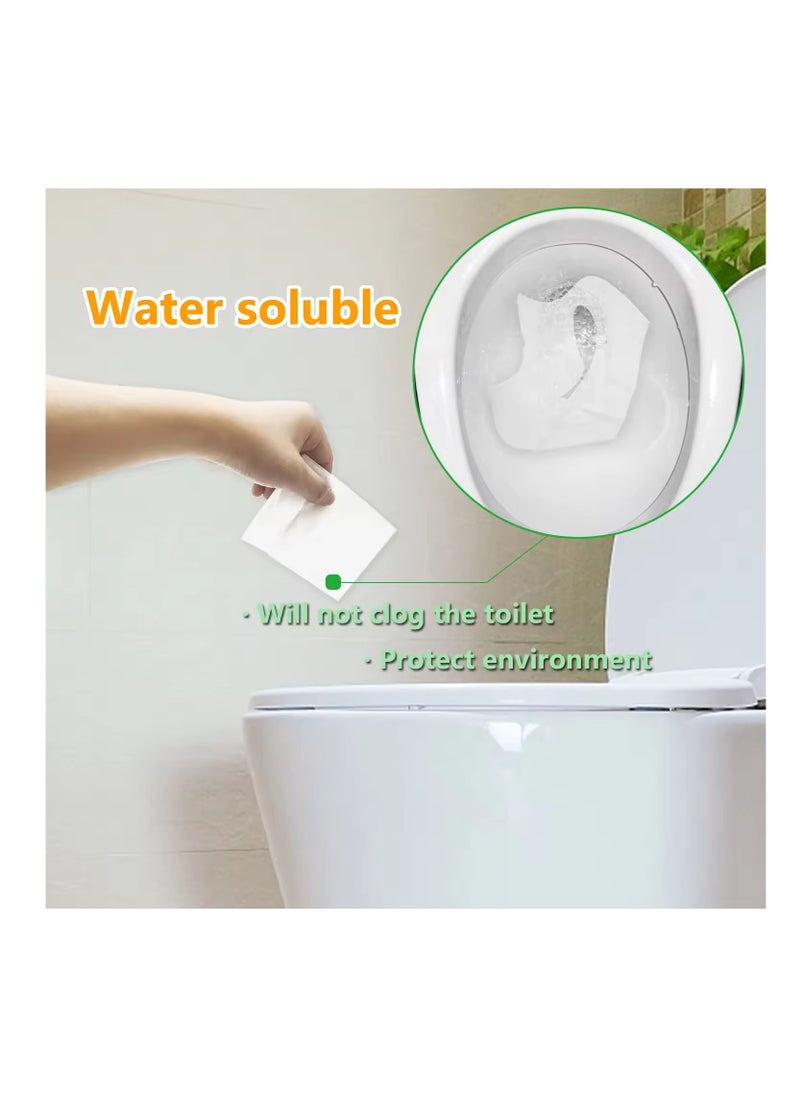 ToolHouse - 50 Piece Disposable Toilet Seat Cover Set, Waterproof Clear Toilet Seat, Travel Camping Airplane and Public Toilet Essentials - Image 1