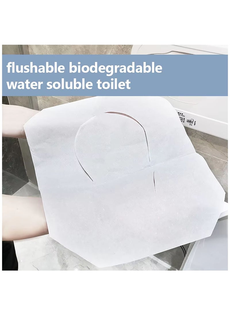 ToolHouse - 50 Piece Disposable Toilet Seat Cover Set, Waterproof Clear Toilet Seat, Travel Camping Airplane and Public Toilet Essentials - Image 1