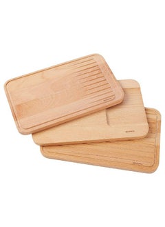 3 Piece Wooden Chopping Board Set Wooden Brown
40X25X6 CM