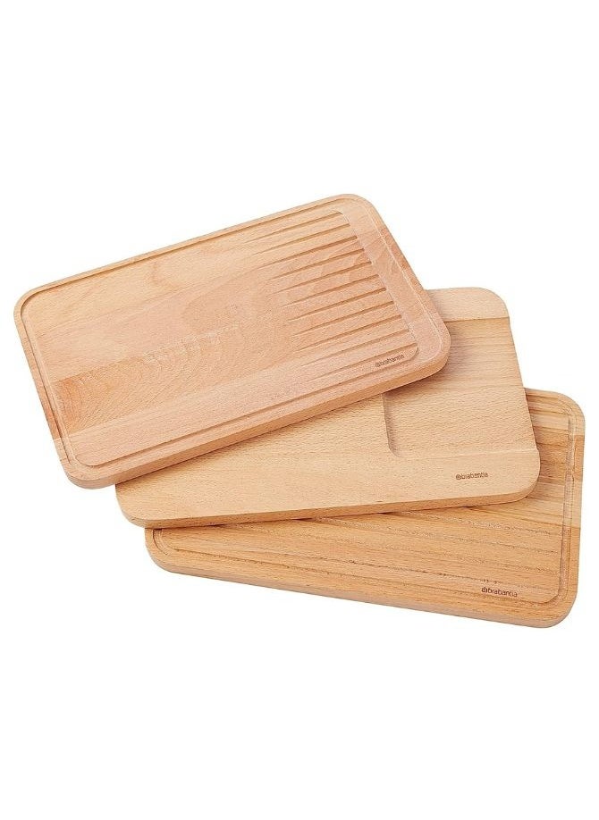 brabantia - 3 Piece Wooden Chopping Board Set Wooden Brown
40X25X6 CM - Image 1