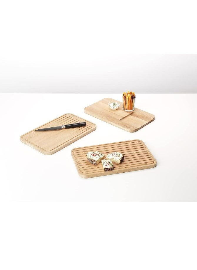 brabantia - 3 Piece Wooden Chopping Board Set Wooden Brown
40X25X6 CM - Image 1
