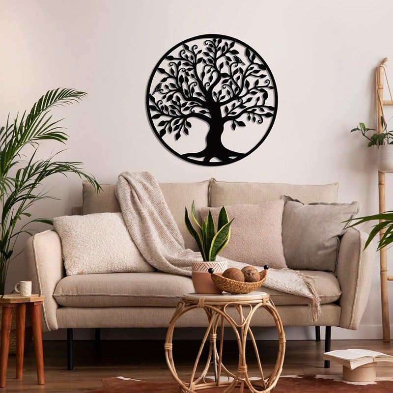 DEKADRON Metal Wall Art Tree of Life Family Tree Metal Wall Decor Home Office Decoration Bedroom Living Room Dcor 17 W x 18 H44x46cm - Image 2