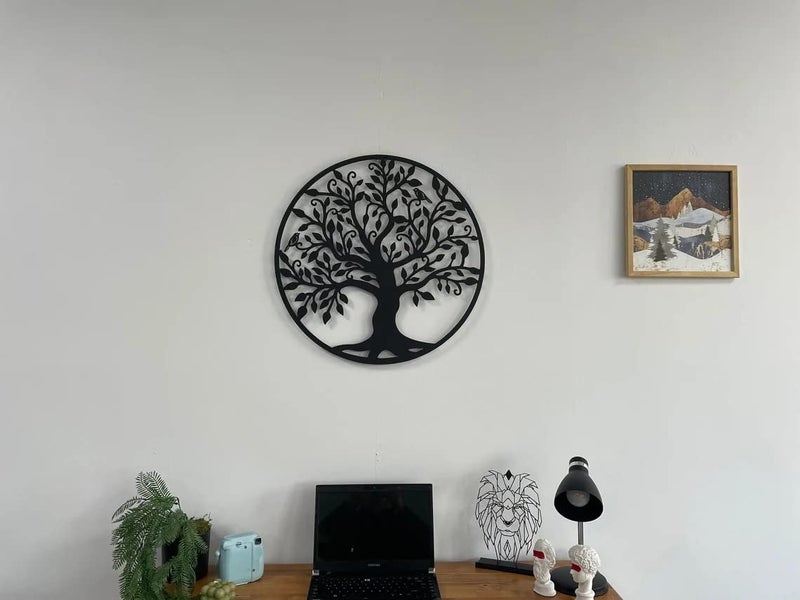 DEKADRON Metal Wall Art Tree of Life Family Tree Metal Wall Decor Home Office Decoration Bedroom Living Room Dcor 17 W x 18 H44x46cm - Image 4