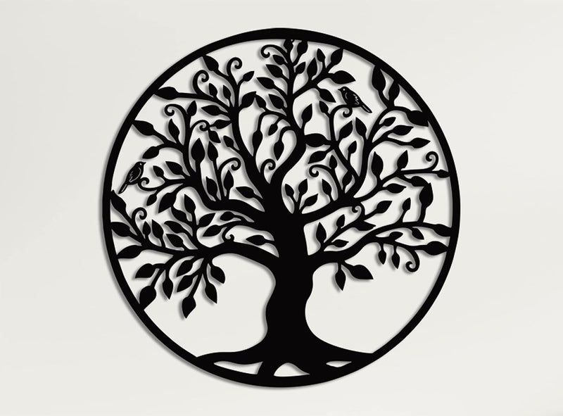 DEKADRON Metal Wall Art Tree of Life Family Tree Metal Wall Decor Home Office Decoration Bedroom Living Room Dcor 17 W x 18 H44x46cm - Image 1