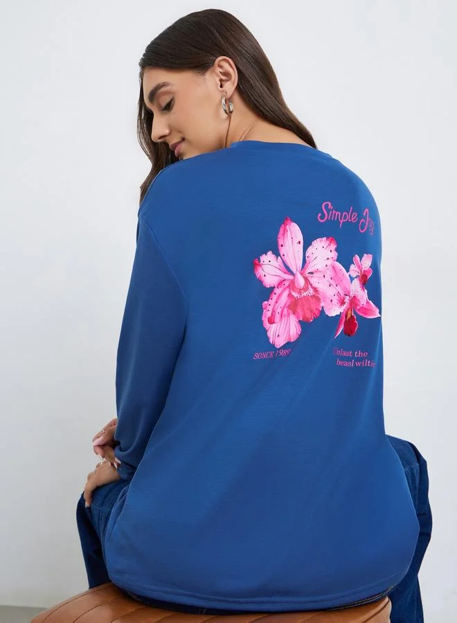 Styli Women Graphic Print Long Sleeve T-Shirt