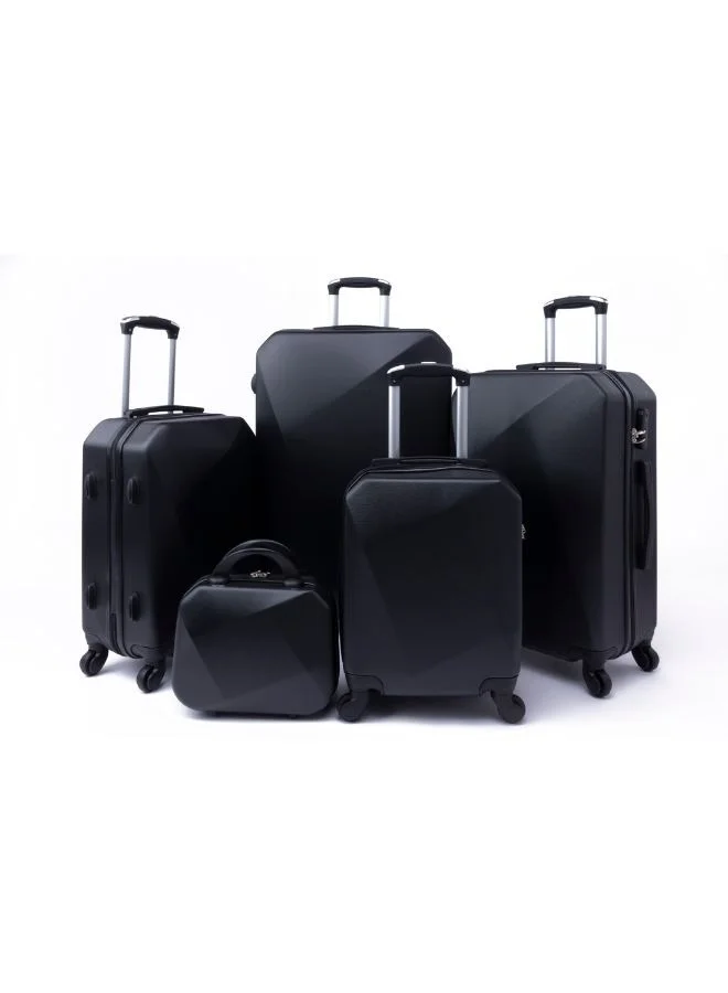 LIMRA Limra Luggage Trolley Bags set of 5 Pcs black