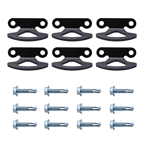 VEXPLO 6PCS Tie Down Hooks Anchor Point with 12 * 1/4''Self-Drilling Screws for Ford F150 Bed Tie Downs 2004-2017 Styleside 2001-2010 Explorer Sport Trac Pickup Truck Bed Tie Downs Bracket - Image 1