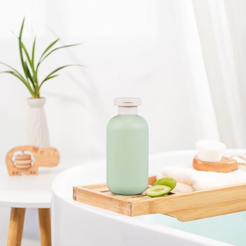 UMETASS 10 oz Plastic Travel Shampoo Bottles, Refillable Flip Cap Squeeze Bottles for Toiletries, Large Leakage-proof Travel Shampoo and Conditioner Container (Blue and Green) - Image 5