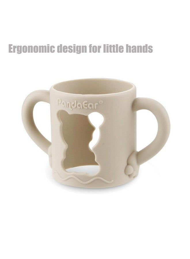 PandaEar 4 Pack Silicone Baby Bottle Handles with Dr Brown Narrow Baby Bottles 8 oz/250 ml, Non-Slip Easy Grip Handles - Image 4