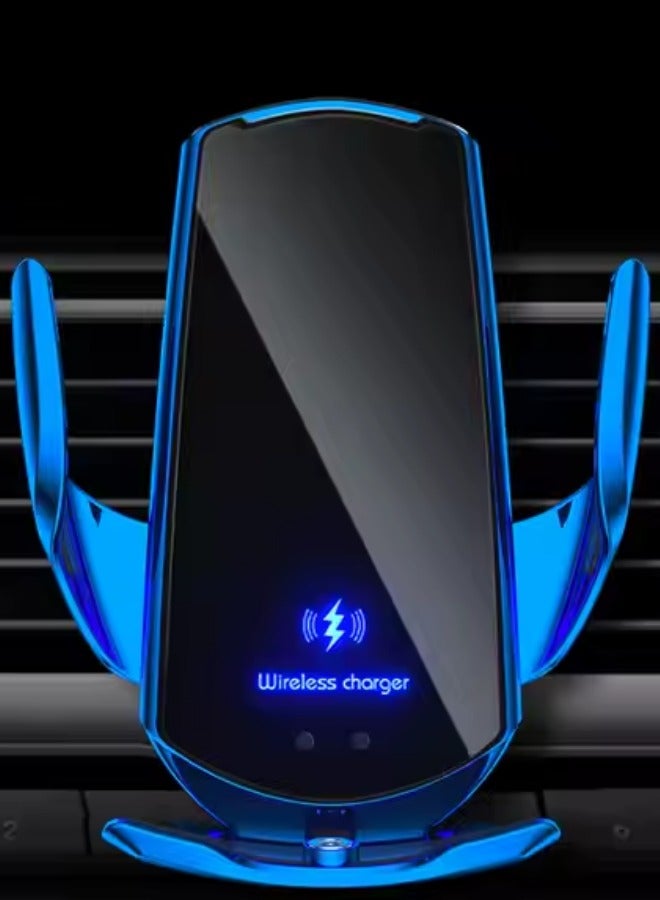 عام شاحن سيارة لاسلكي بقدرة 15 واط مع قاعدة تهوية وتثبيت تلقائي – شحن سريع لحامل الجوال - Image 1