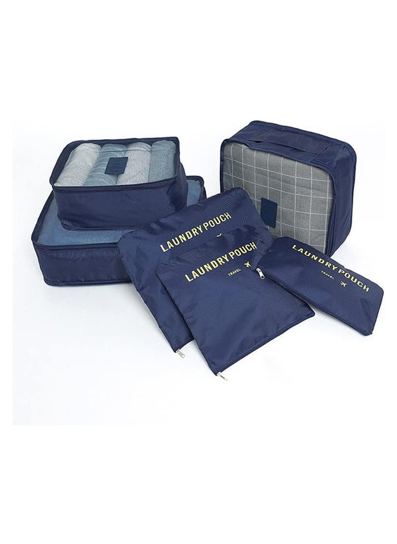ماركة غير محددة - Generic Laebevon 6 قطع مكعبات التعبئة، عبوات فرز الملابس متعددة الوظائف، حقائب تخزين لتنظيم الأمتعة أثناء السفر، حقائب تعبئة للسفر... - Image 1