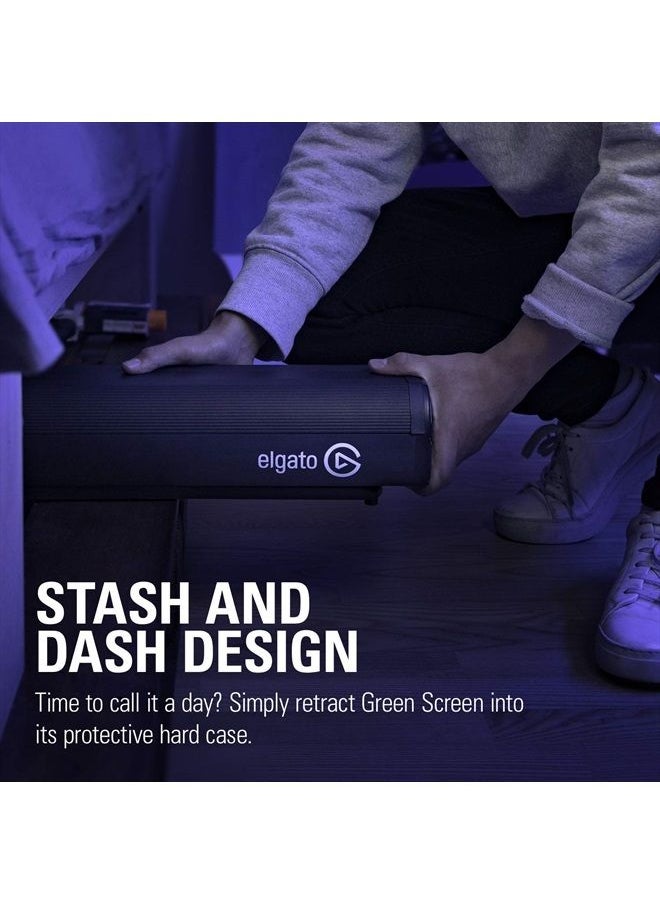 CORSAIR - Elgato Green Screen - Collapsible Chroma Key Backdrop, Wrinkle-Resistant Fabric and Ultra-Quick Setup for background removal for Streaming, Video Conferencing, on Instagram, TikTok, Zoom, Teams, OBS - Image 1