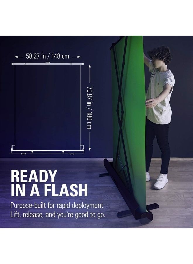 CORSAIR - Elgato Green Screen - Collapsible Chroma Key Backdrop, Wrinkle-Resistant Fabric and Ultra-Quick Setup for background removal for Streaming, Video Conferencing, on Instagram, TikTok, Zoom, Teams, OBS - Image 1