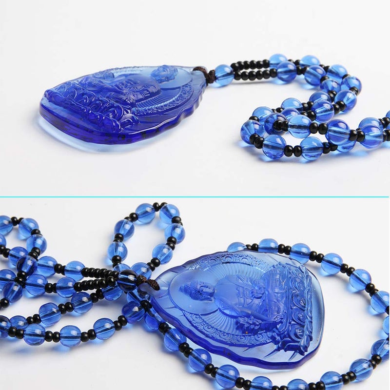 ويكسين Wixine 1PCS Buddha Pendant Medicine State Netclecle Gamulet Glass - Image 5