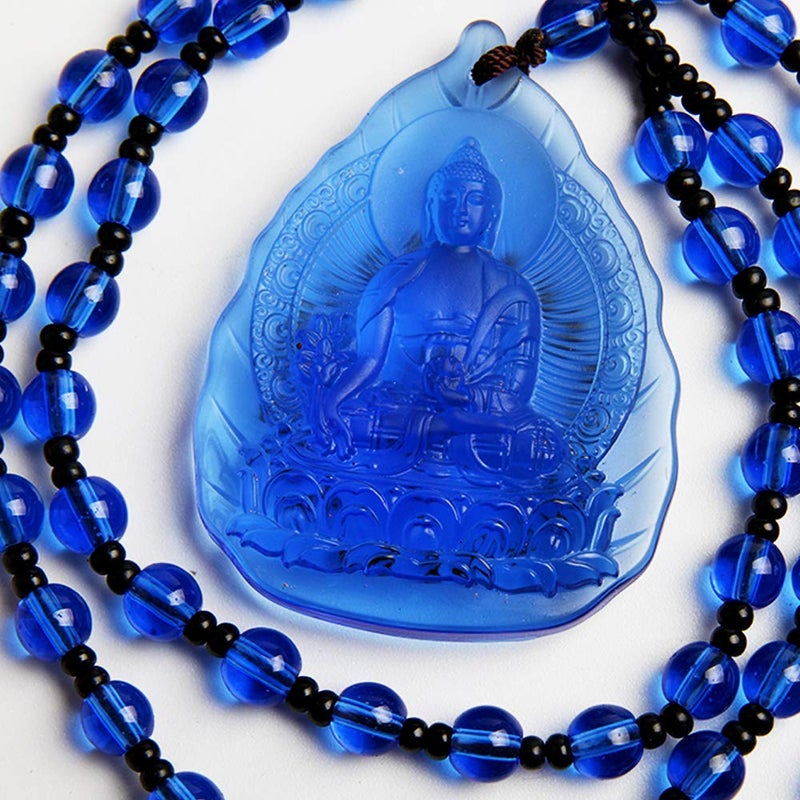 ويكسين Wixine 1PCS Buddha Pendant Medicine State Netclecle Gamulet Glass - Image 2
