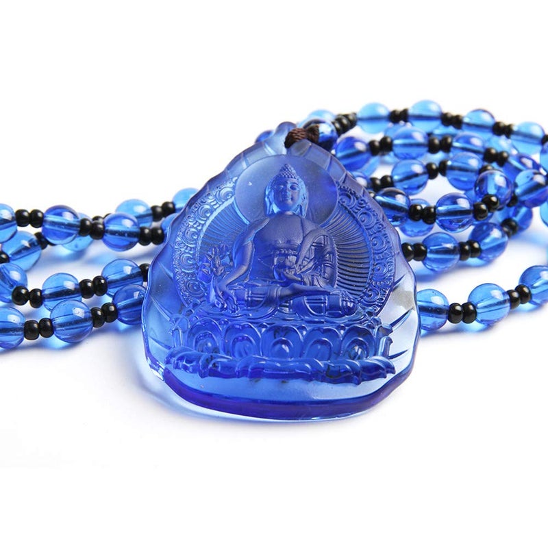 ويكسين Wixine 1PCS Buddha Pendant Medicine State Netclecle Gamulet Glass - Image 3
