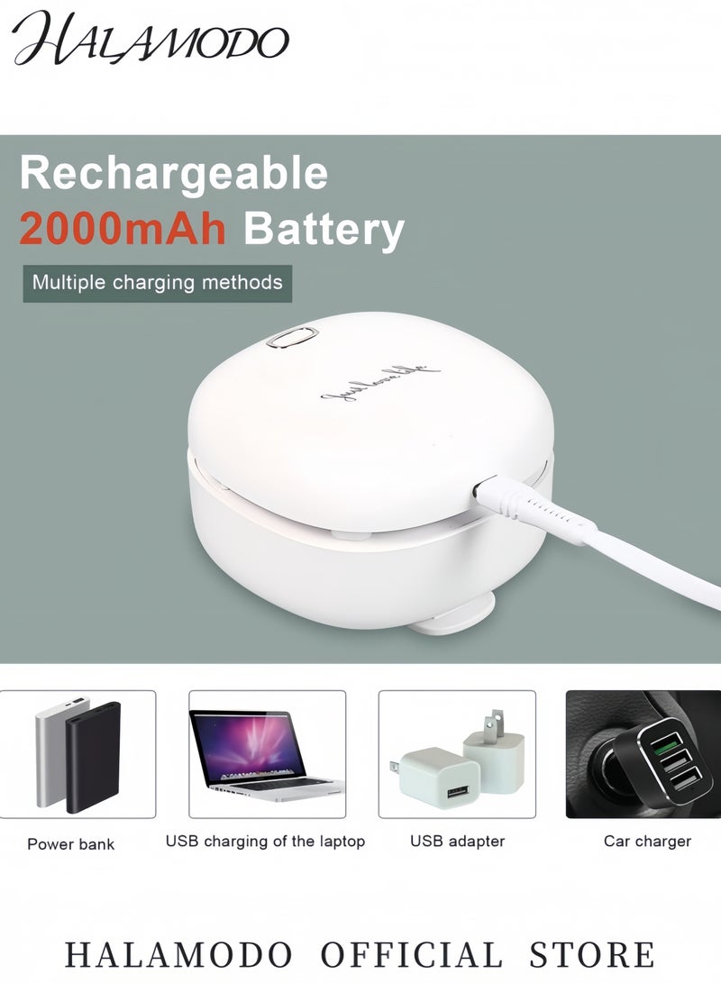 هالامودو مروحة رقبة تعمل بثلاث سرعات تعمل بالطاقة USB مع حبل تعليق قابل للتعديل H39880GR-su خضراء - Image 3