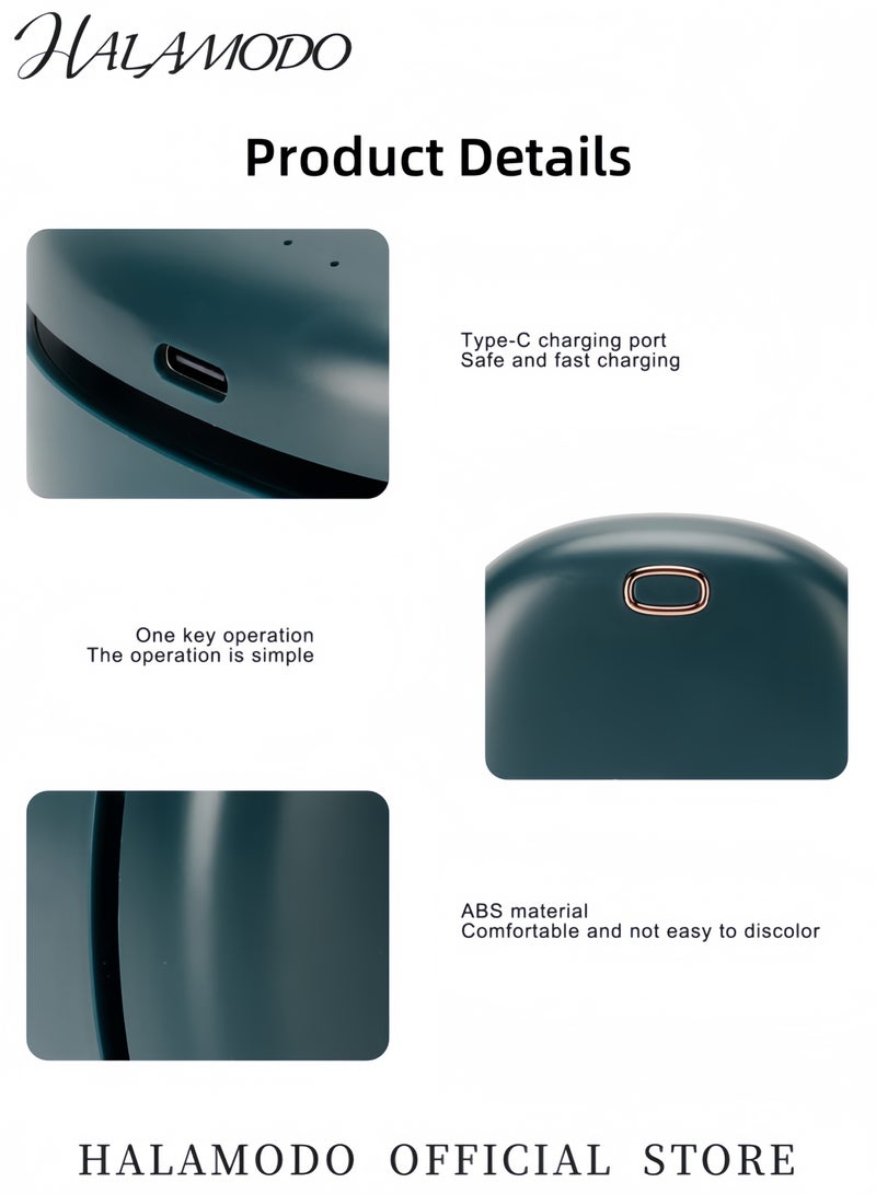 هالامودو مروحة رقبة تعمل بثلاث سرعات تعمل بالطاقة USB مع حبل تعليق قابل للتعديل H39880GR-su خضراء - Image 5