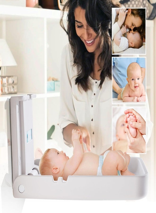 KSITEX Baby Changing Table Wall Mounted,Baby Changing Station with Safrty Strap,HDPE Fold-Down Diaper Changing Station Table,Foldable Diaper Changing Unit for Commercial Bathroom Restroom(Horizontal) - Image 5