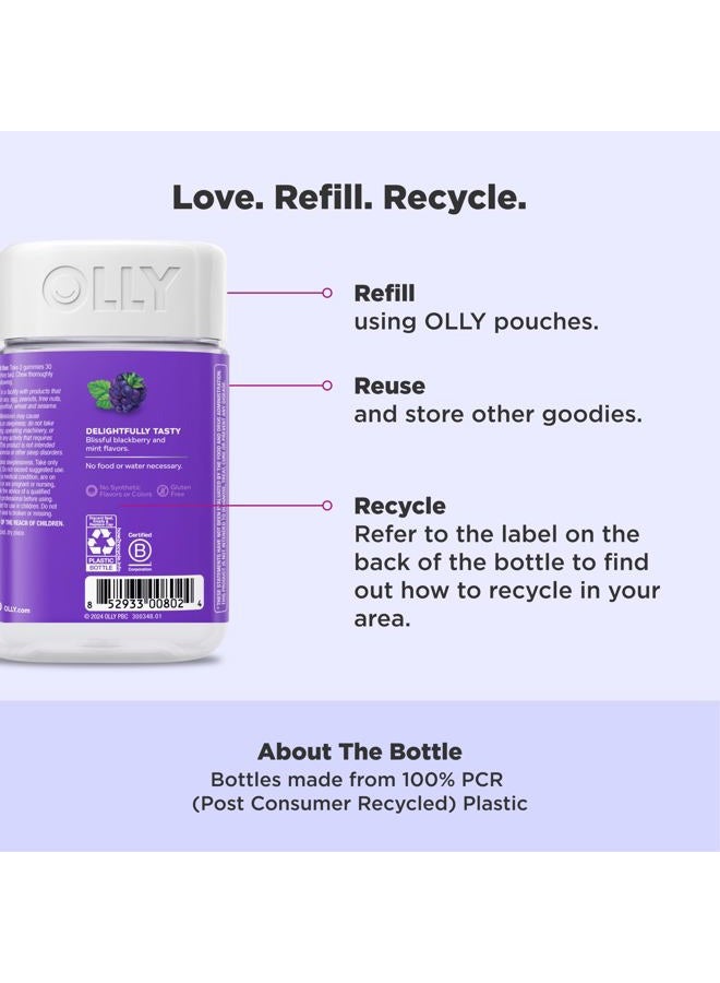 Olly Sleep Gummy, 3mg Melatonin, L-Theanine, Chamomile, Lemon Balm, Sleep Aid, BlackBerry, 90 Count - Image 5