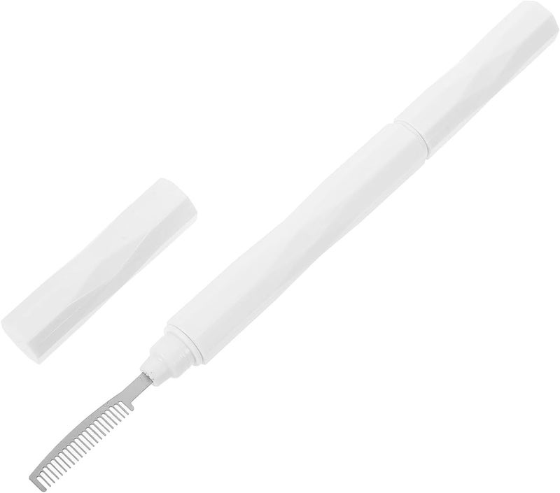 HAKIDZEL Dual-ended Eyebrow Comb and Lash Separator Brush, Fine Tooth Stainless Steel Brow and Eyelash Grooming Tool for Women, Portable Makeup Accessory for Lash Extensions and Brow - Image 1